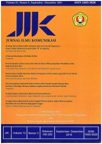 Jurnal Ilmu Komunikasi UPN-YK : Vol. 13 No. 3 | September - Desember 2015