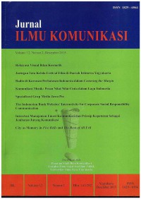 Jurnal Ilmu Komunikasi UAJY: Volume 12 Nomor 2 | Desember 2015