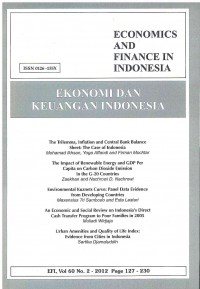 Ekonomi dan Keuangan Indonesia: Vol. 60 No. 2 | 2012