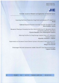 JIE: Scientific Journal on Research and Application of Industrial System Vol. 1 No. 1 | Maret 2016