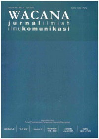 Wacana Jurnal Ilmiah Komunikasi  Volume XIV No. 2 I Juni 2015