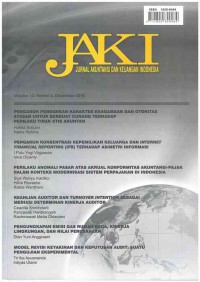 JAKI: Jurnal Akuntansi dan Keuangan Indonesia: Vol. 12 No. 2 |Desember 2015