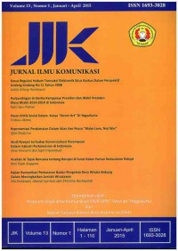 Jurnal Ilmu Komunikasi UPN-YK : Vol. 13 No. 1 I Janauri - April 2015