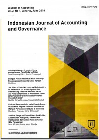 Indonesian Journal of Accounting and Governance : Vol 2 no 1 I June 2018