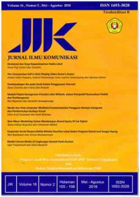 Jurnal Ilmu Komunikasi UPN-YK : Vol. 16 No. 2I Mei- Agustus 2018