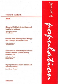 Journal of Population Vol.15 No.2 Th.2009