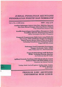 Jurnal Penelitian Akuntansi Pendekatan Positif dan Normatif | Vol. 2 No. 2 Juli 2005