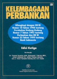 Kelembagaan Perbankan 3 Ed.