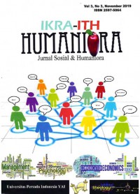 IKRA-ITH Humaniora : Vol 3, No. 3 I November 2019