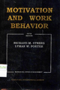 Image of Motivation and Work Behavior 5 Ed.