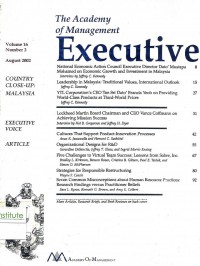 Image of The Academy of Management Executive: Vol. 16 No.3| August 2002