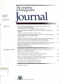 Image of The Academy of Management Journal: Vol. 45, No. 4, August 2002