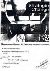 Image of Strategic Change: Vol. 1 No. 6 | September-October 2001