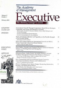 Image of The Academy of Management Executive: Vol. 17 No. 1 | Februari 2003