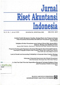 Image of Jurnal Riset Akuntansi Indonesia: Vol 8 No. 1 | Januari 2005