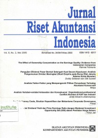 Image of Jurnal Riset Akuntansi Indonesia: Vol 8 No. 2 | Mei 2005