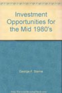 Image of Investment Opportunities for the 1980's : Wealth-Building Strategies in the Stock Market, Gold, Silver, Diamonds