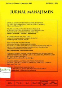 Image of Jurnal Manajemen: vol.12 No.1 | November 2012