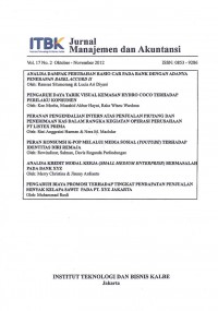 Image of Jurnal Manajemen dan Akuntansi: Vol. 17 No. 2 | Oktober-November 2012