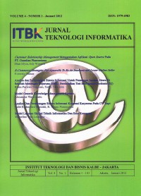 Image of Jurnal Teknologi Informatika: Vol. 4 No. 1 | Januari 2012
