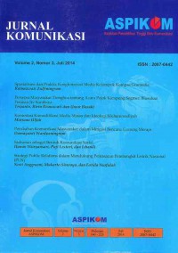 Image of Jurnal Komunikasi ASPIKOM| Vol. 2 No. 3 | Juli 2014