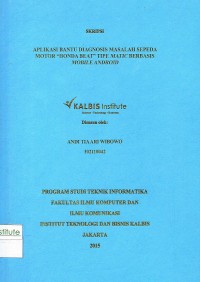 Image of Aplikasi Bantu Diagnosis masalah Sepeda Motor ' Honda Beat