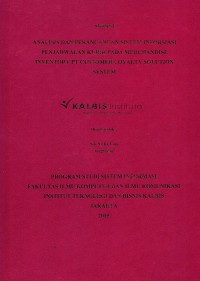 Image of Analisis dan Perancangan Sistem Informasi Penjadwalan Kurur Pada Merchandise Inventory PT. Customer Loyalty Solotion System