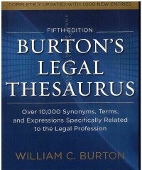 Image of Burtons Legal Thesaurus): Over 10,000 Synonyms, Terms, and Expressions Specifically Related to the Legal Profession 5 Ed.