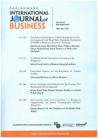 Image of Gadjah Mada International Journal of Business: Vol. 18 No. 2 Mei - Agustus 2016