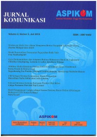 Image of Jurnal Komunikasi ASPIKOM| Vol. 2 No. 5 | Juli 2015