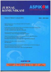 Image of Jurnal Komunikasi ASPIKOM| Vol. 2 No. 6 | Januari 2016