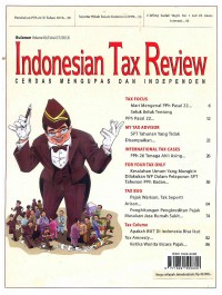 Image of Indonesian Tax Review: Vol. IX/Edisi 07 | 2016