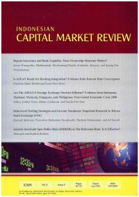 Image of Indonesian Capital Market Review Vol. 8 Issue 2 | Juli 2016