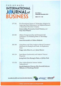 Image of Gadjah Mada International Journal of Business: Vol. 18 No. 3 | September - Desember 2016