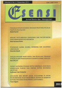 Image of Esensi: Jurnal Bisnis dan Manajemen Vol. 4 No. 2 | Desember 2013