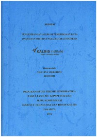 Image of Pengembangan Aplikasi Pemeriksaan Kata Dasar dan Imbuhan pada Bahasa Indonesia