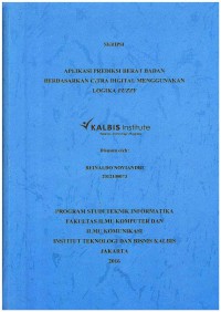 Image of Aplikasi Prediksi Berat Badan Berdasarkan Citra Digital Menggunakan Logika Fuzzy