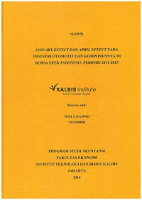Image of January Effect dan April Effect pada Industri Otomotif dan Komponennya di Bursa Efek Indonesia Periode 2011-2015