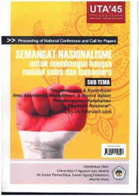 Image of Proceeding of National Conference and Call for Papers : Semangat Nasionalisme untuk Membangun bangsa melalui Sains dan Humaniora: Implementasi & Kontribusi Ilmu