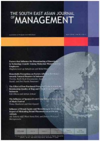 Image of The South East Asian Journal of Management Vol. 8 No. 1 | April 2014