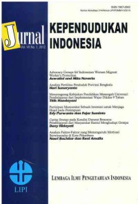 Image of Jurnal Kependudukan Indonesia : Vol. VII No. 1  2012