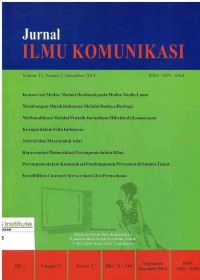 Image of Jurnal Ilmu Komunikasi UAJY: Volume 11 Nomor 2| Desember 2014