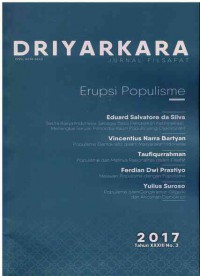 Image of Jurnal Filsafat Driyarkara : Erupsi Populisme I Th. XXXIII No. 3 I 2017