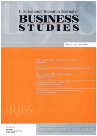 Image of International Research Journal Business Studies Volume 5 No. 3 I December - March 2012