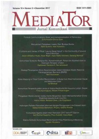 Image of MediaTor : Volume 10 Nomor 2 I Desember 2017