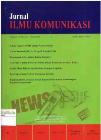 Image of Jurnal Ilmu Komunikasi UAJY: Volume 11 Nomor 1| Juni 2014