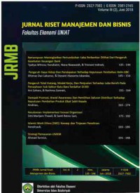 Image of Jurnal Riset Manajemen dan Bisnis (JRMB) : Volume  III (2) I Juni 2018