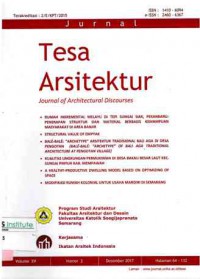 Image of Tesa Arsitektur : Journal of Architectural Discourses : Volume XV Nomor 2 I Desember 2017