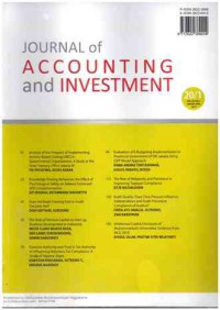 Image of Journal of Accounting and Investment : Vol. 20, No.1 I January-April 2019