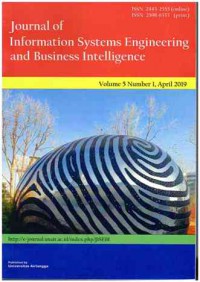 Image of JISEBI : Journal information Systems Engineering and Business intelligence : Vol. 4 No. 2 I October 2018